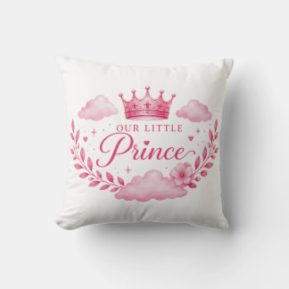 Coussin Notre Petite Princesse Couronne Rose Bébé Fille