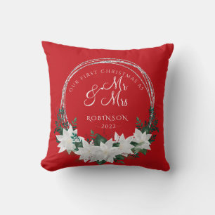 Coussin Notre premier Noël de jeunes mariés