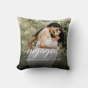 Coussin Notre premier Noël fiancés Noms de photos personna