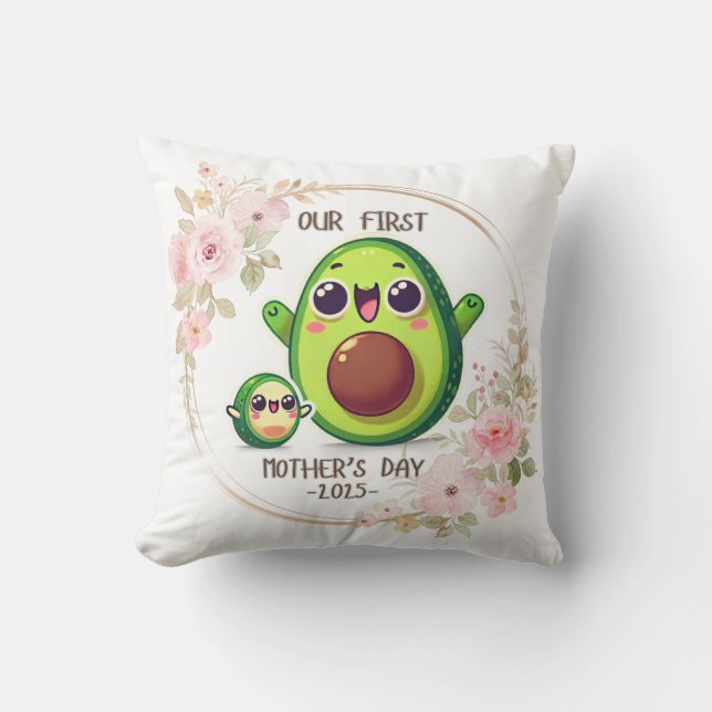 Coussin Notre première fête des mères (Recto)