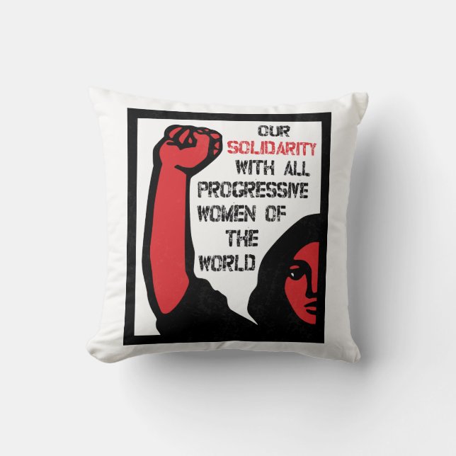 Coussin Notre Solidarité Avec Toutes Les Femmes Progressis (Recto)