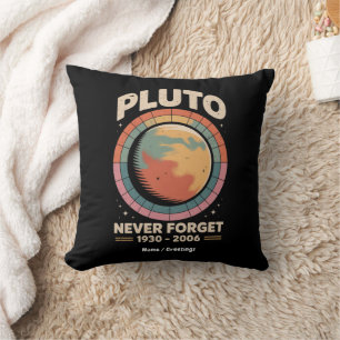 Coussin N'oubliez jamais Pluto 1930-2006 drôle espace rétr