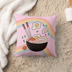 Coussin Nouilles Kawaii