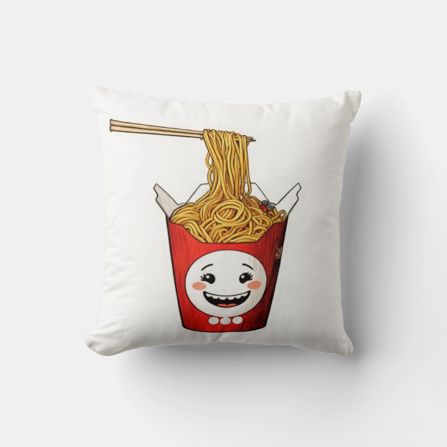 Coussin Nouilles souriantes (Recto)