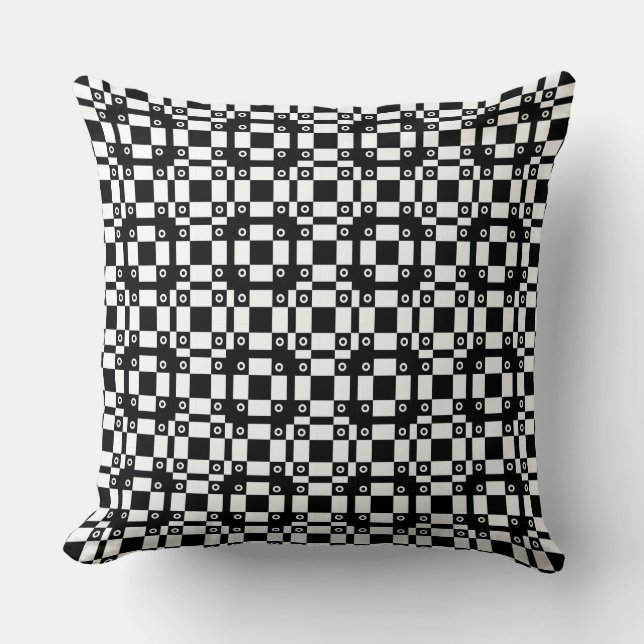 Coussin Noumétés Et Carré Noir Blanc (Recto)