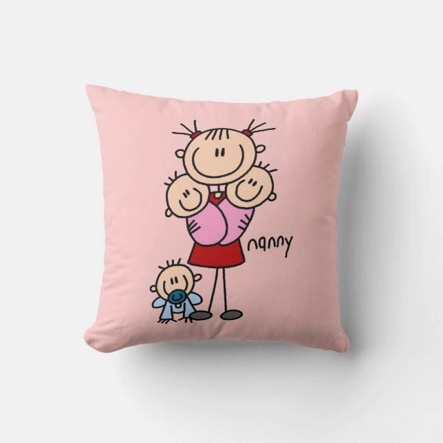 Coussin Nounou Stick Figure (Recto)
