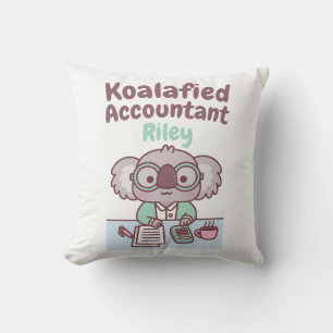 Coussin Nounours Koala Comptable Koalafied Drôle de Jeu de