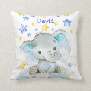 Coussin Nourrisson Nom du bébé Eléphant Cute