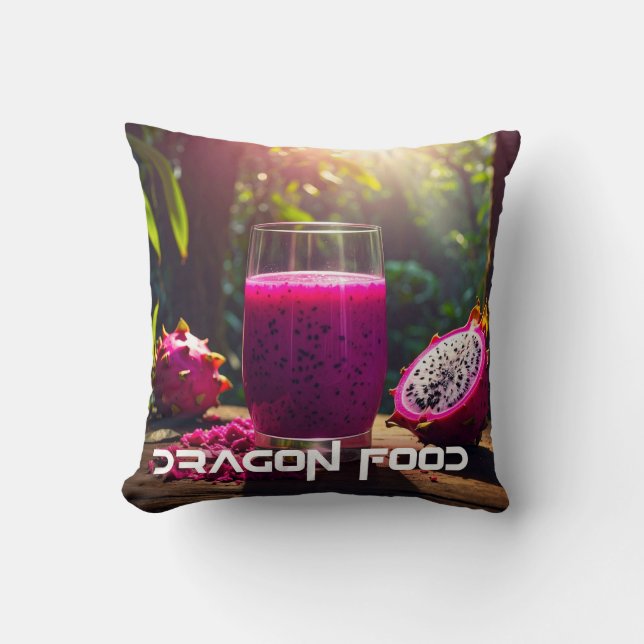Coussin NOURRITURE DE DRAGON - FRUIT DU DRAGON (Pitahaya) (Recto)