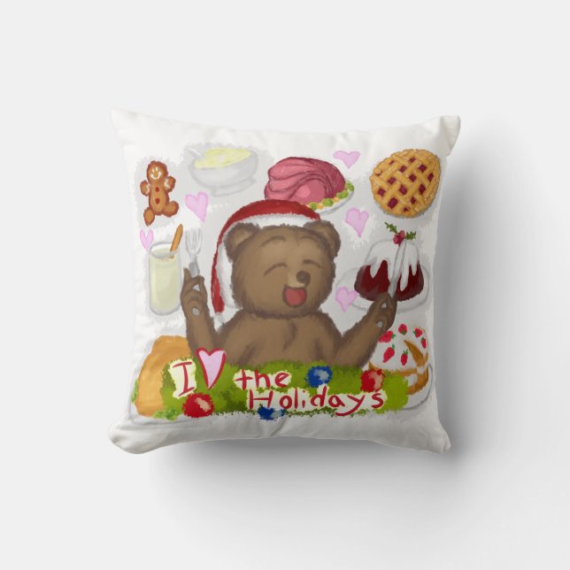 Coussin Nourriture de vacances (Recto)