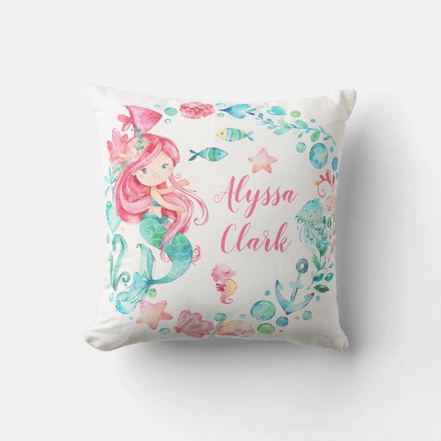 Coussin Nourriture pour bébé Mermaid Pastel Ocean (Recto)