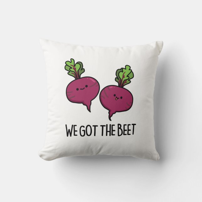 Coussin Nous Avons La Beet Funny Vegetable Pun (Recto)