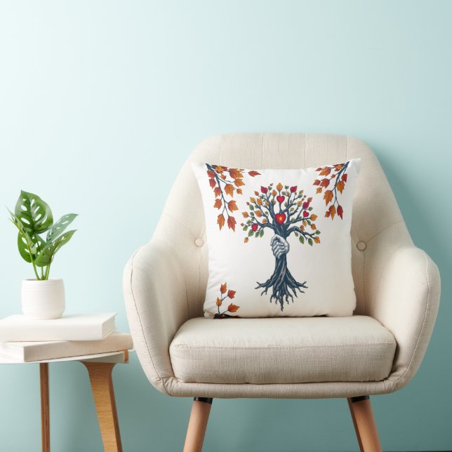 Coussin Nous grandissons ensemble - Arbre symbolique de l' (Chaise)