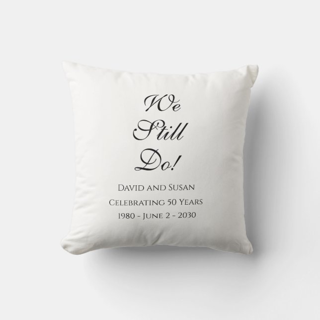 Coussin Nous Le Faisons Toujours ! Anniversaire Papier Par (Recto)