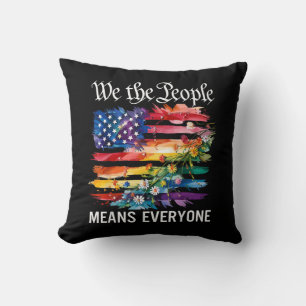 Coussin Nous Le Peuple Signifie Tout Le Monde Arc-en-ciel