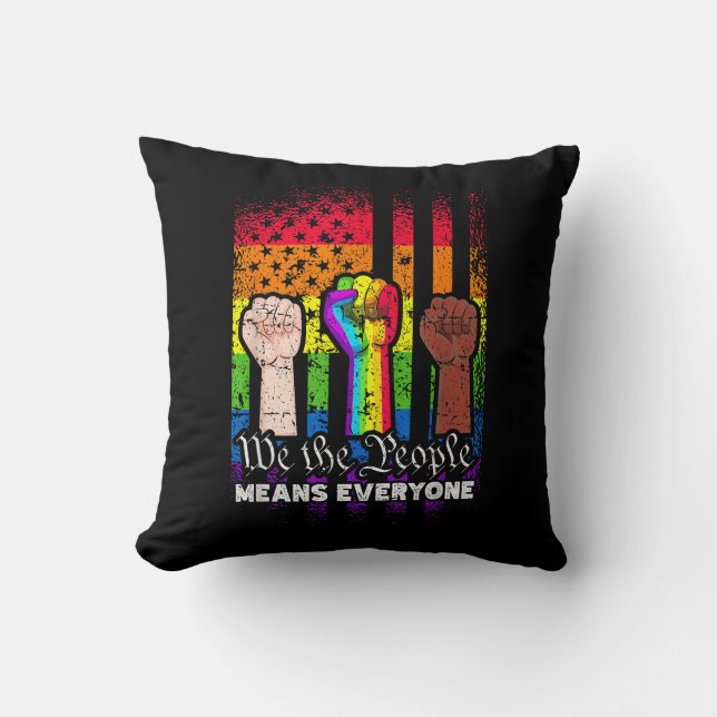 Coussin Nous, le peuple signifie tout le monde Constitutio (Recto)