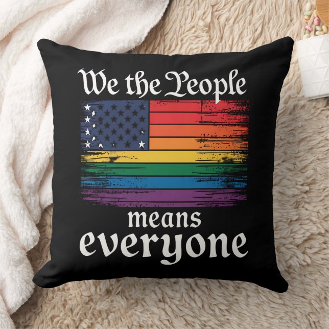 Coussin Nous Le Peuple Signifie Tout Le Monde Drapeau USA  (Couverture)