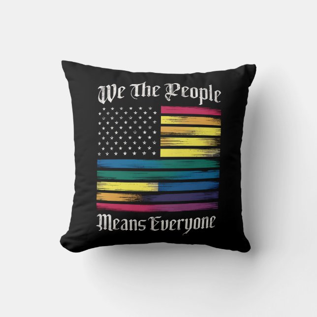Coussin Nous Le Peuple Veut Dire Tout Le Monde Cadeau Fier (Recto)