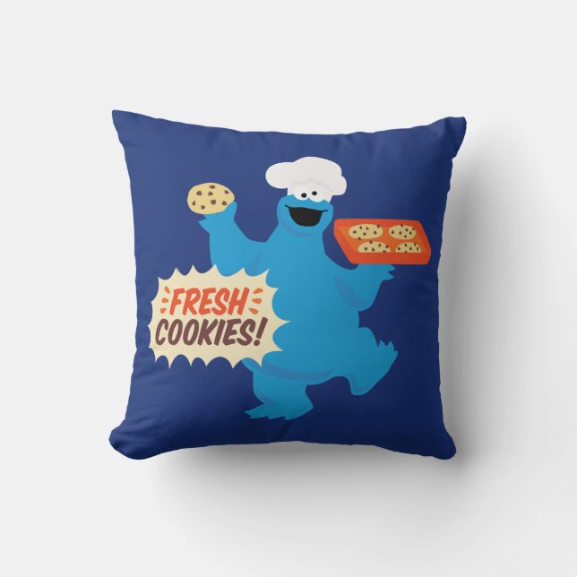 Coussin Nous sommes des gourmands | Des cookies frais ! (Recto)