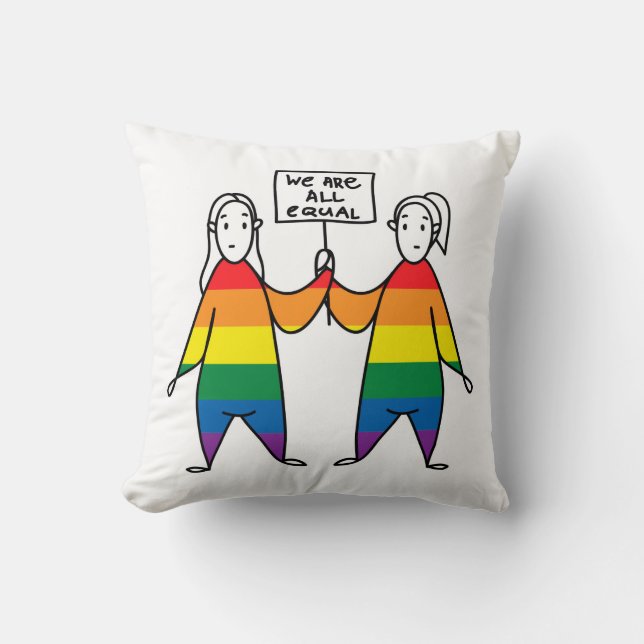 Coussin Nous sommes tous égaux (Recto)