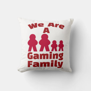 Coussin Nous Sommes Une Famille De Jeux Amusants Meeple Ar
