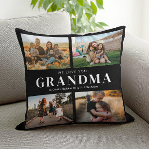Coussin Nous t'aimons Grand-mère Personnalisé 4 Photo Coll