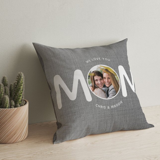Coussin Nous t'aimons Mère moderne Fête des mères Cadeau G (Créateur téléchargé)