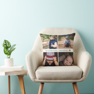 Coussin Nous vous aimons 4 Collage de photos personnalisé