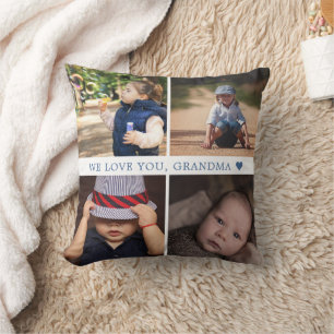 Coussin Nous vous aimons 4 Collage de photos personnalisé