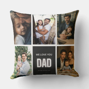 Coussin NOUS VOUS AIMONS Fête des pères Photo Collage