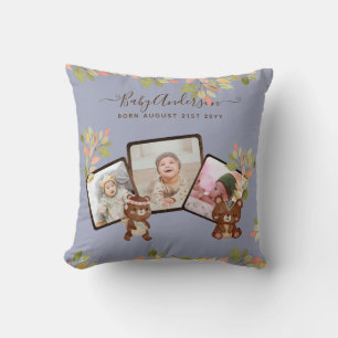 Coussin Nouveau bébé PHOTO Cadeau - Mignons Animaux de la 
