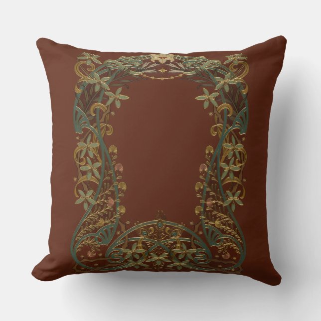 Coussin Nouveau floral charmant avec lily (Recto)