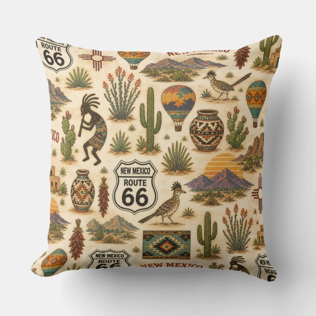 Coussin Nouveau Mexique Route 66 Sofa Mesa (Recto)