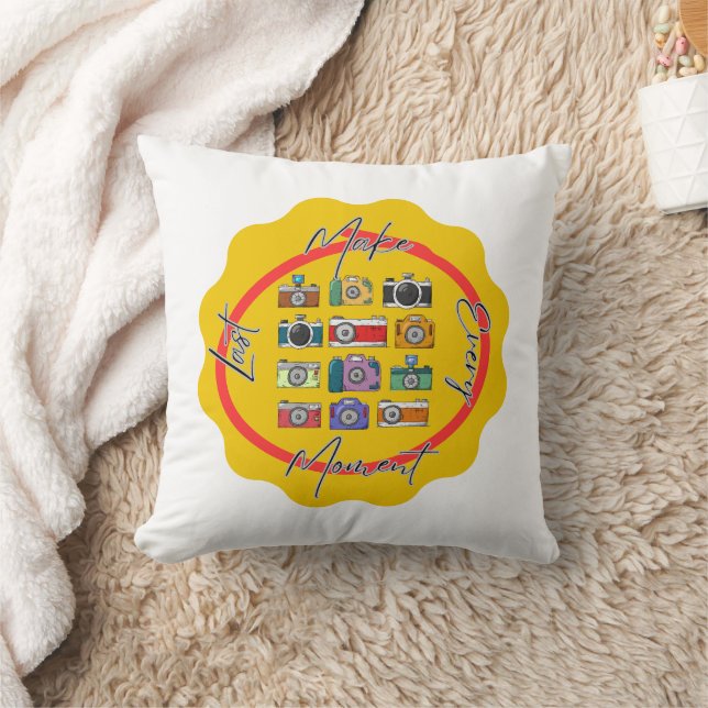 Coussin NOUVEAUTÉ ! Faites chaque instant Dernier - Caméra (Couverture)