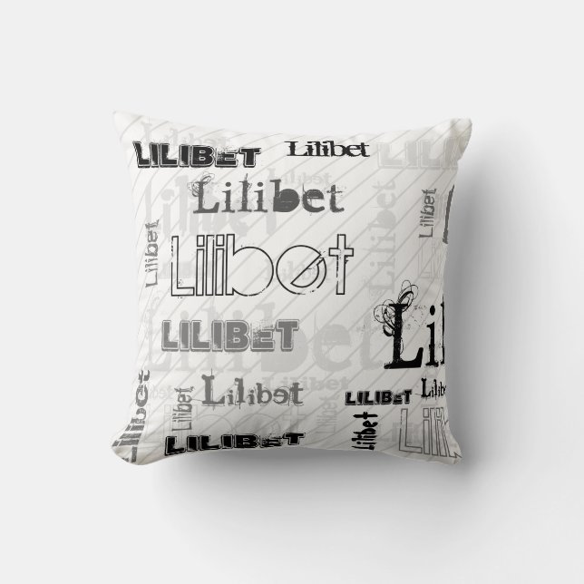 Coussin NOUVEAUTÉ ! Filles Garçons branchées Nommées Décor (Recto)