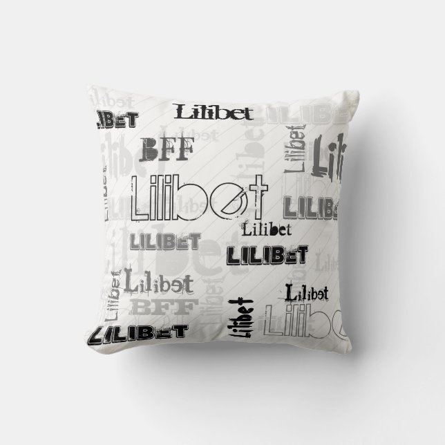 Coussin NOUVEAUTÉ ! Filles tendance Nom Cadeau Wordcloud U (Recto)