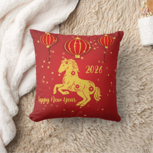 Coussin Nouvel An lunaire 2026 Année du cheval