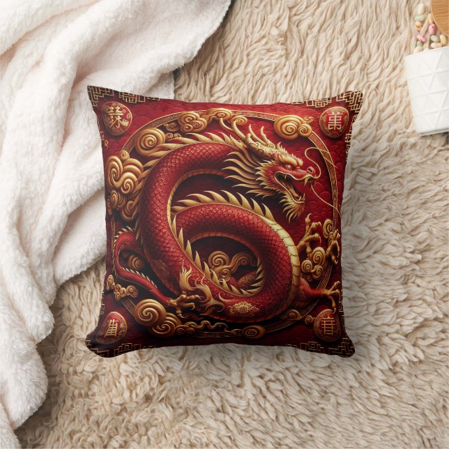 Coussin Nouvel An lunaire chinois du Dragon, (Couverture)