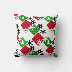 Coussin Nouvel an, Noël, Décor de Noël, festif, vert a