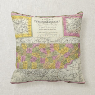 Coussin Nouvelle carte du Tennessee