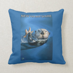 Coussin Nouvelle scène de loutre de HampshireSea