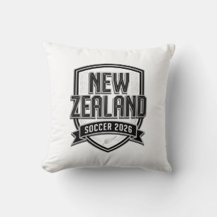 Coussin Nouvelle-Zélande Soccer 2026 Soccer Bold Typograph