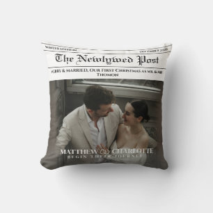 Coussin Nouvellement mariée Merry et Mariée