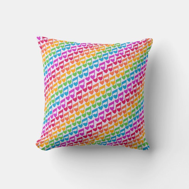 Coussin Nouvelles notes arc-en-ciel incroyables (Recto)