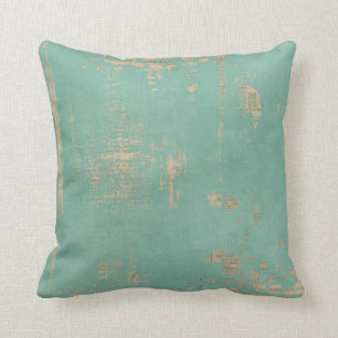 Coussin Nouvelles vintages peintes de vert bleuâtre