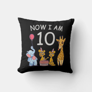 Coussin Now I, 10 ans d'âge 10 Birthday