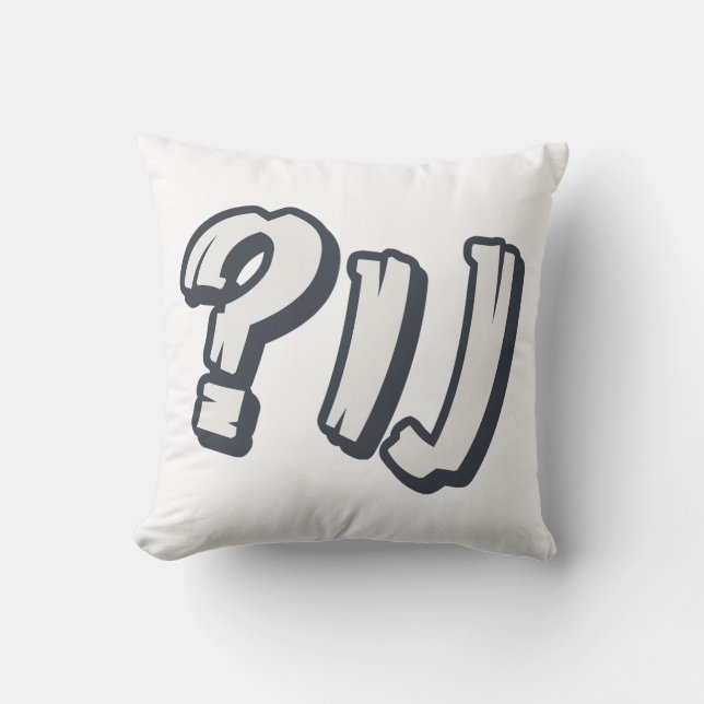 Coussin "NU ?" yiddish - L'expression juive parfaite (Recto)