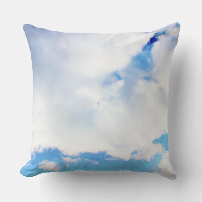 Coussin Nuages blancs et ciel bleu (Recto)