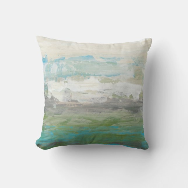 Coussin Nuages Blancs Surplombant Un Beau Paysage (Recto)