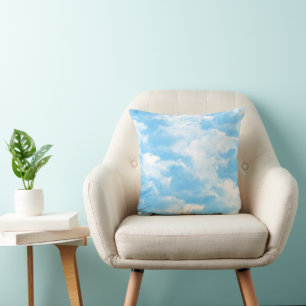 Coussin Nuages Ciel Bleu